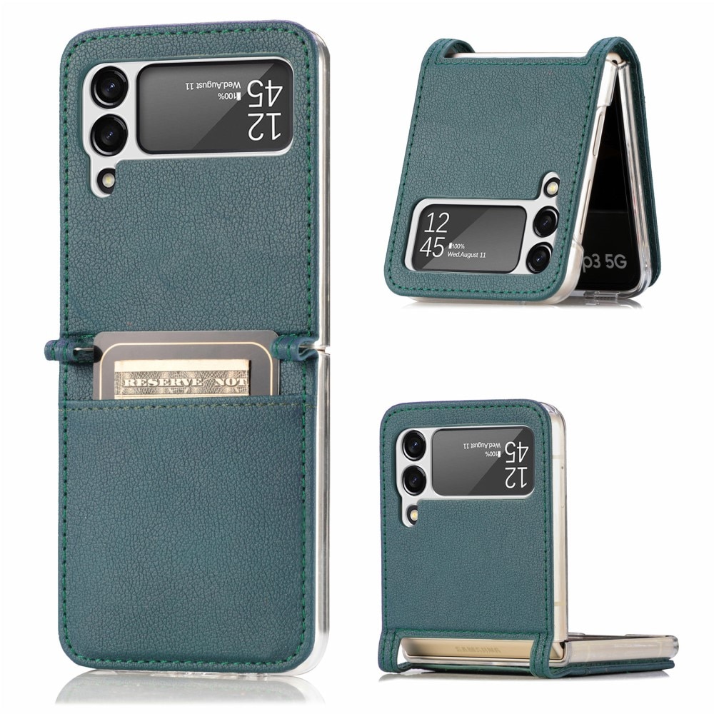 Cover portafoglio Slim Card Wallet Samsung Galaxy Z Flip 3 Verde