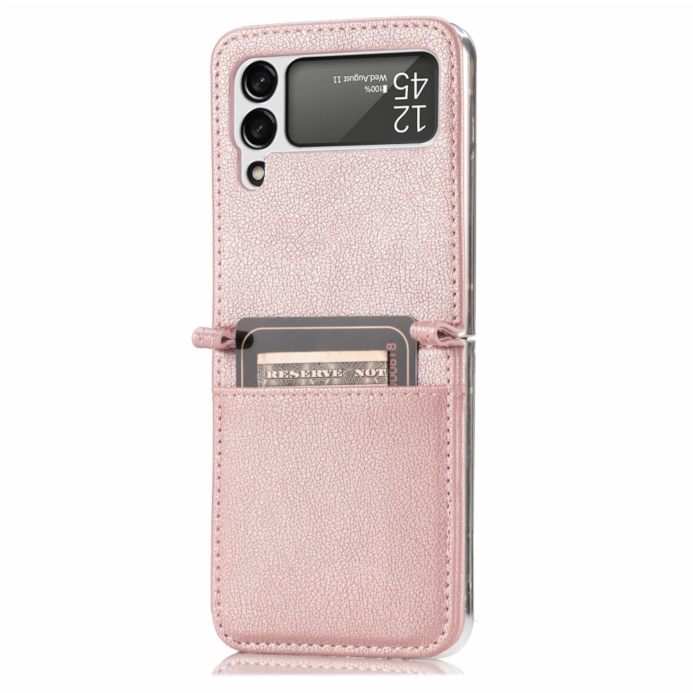 Cover portafoglio Slim Card Wallet Samsung Galaxy Z Flip 3 Rosa
