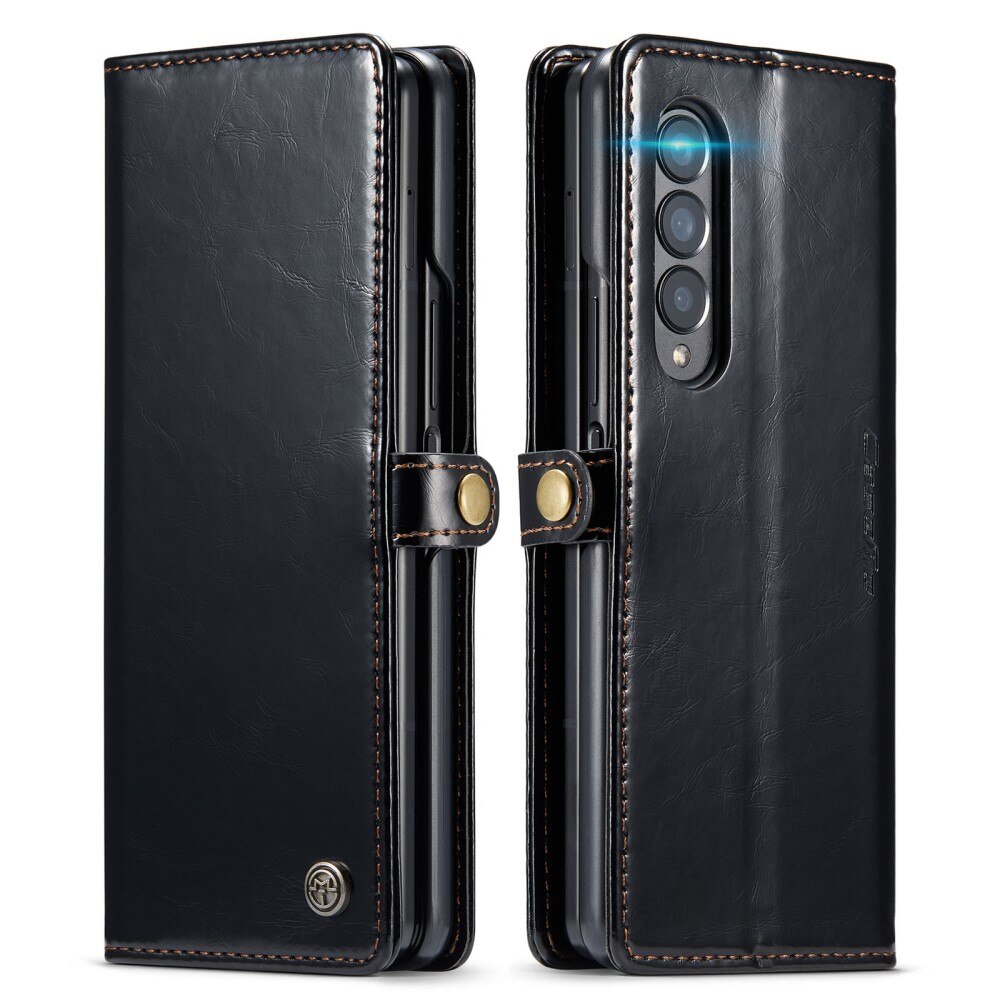 Custodia in pelle Samsung Galaxy Z Fold 3 Nero