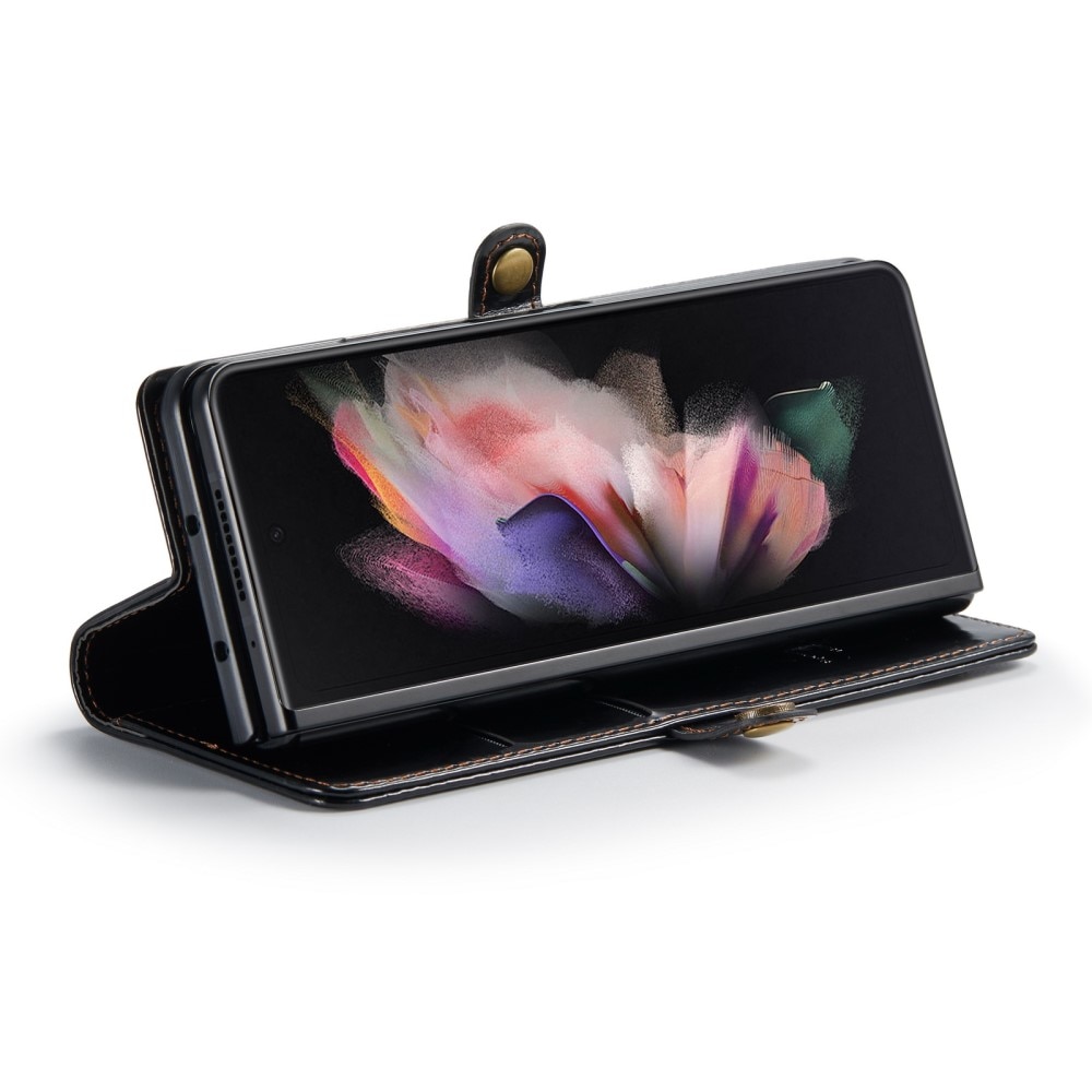 Custodia in pelle Samsung Galaxy Z Fold 3 Nero