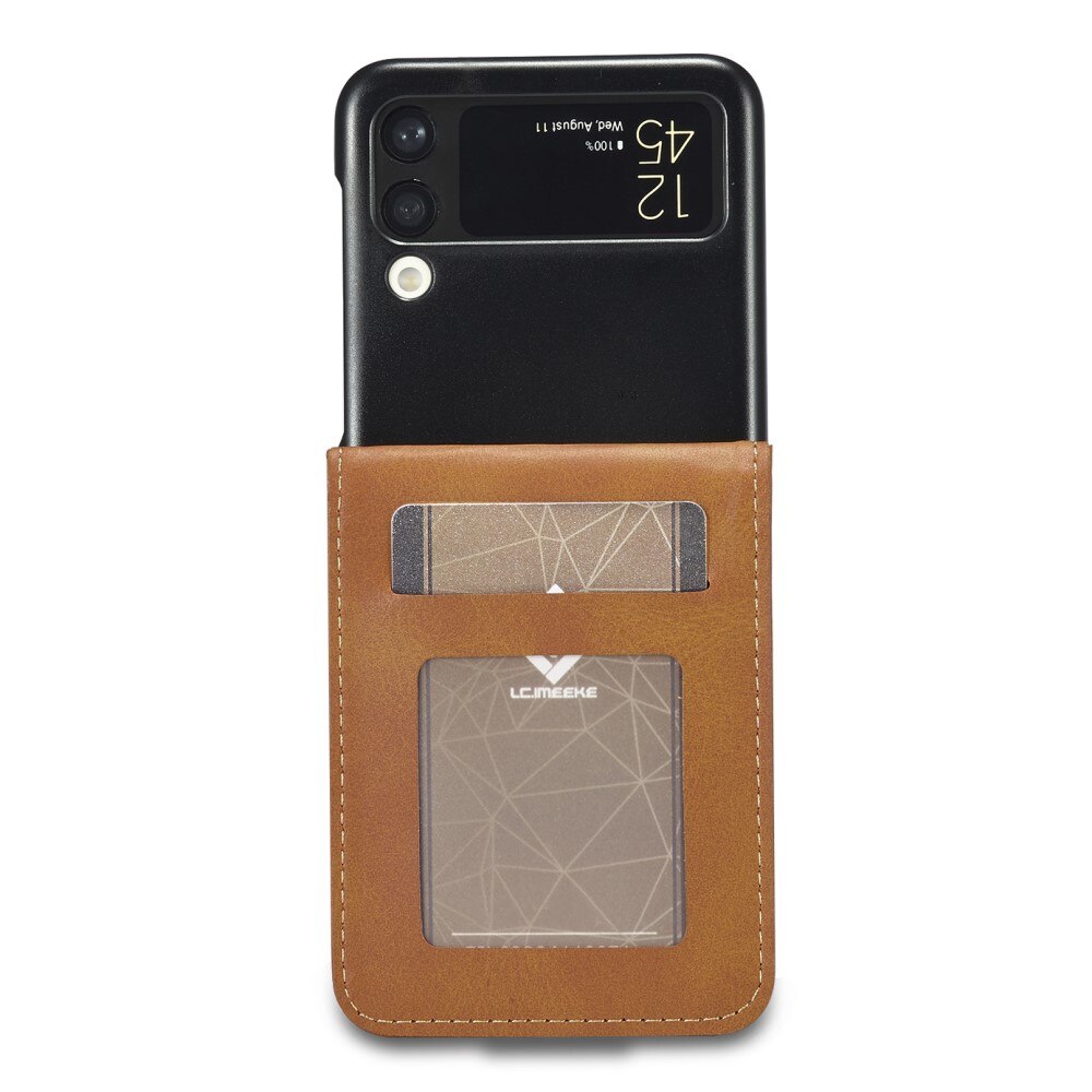 Custodie a portafoglio Samsung Galaxy Z Flip 3 Cognac