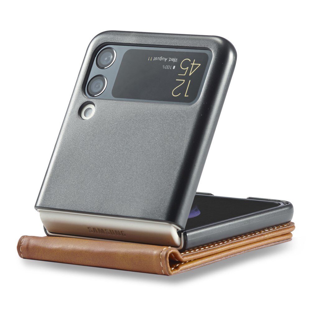 Custodie a portafoglio Samsung Galaxy Z Flip 3 Cognac