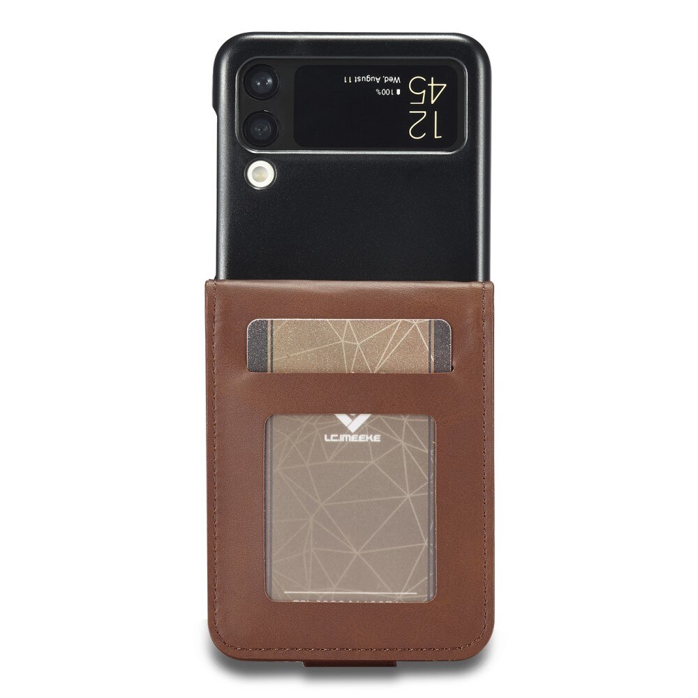 Custodie a portafoglio Samsung Galaxy Z Flip 3 Marrone