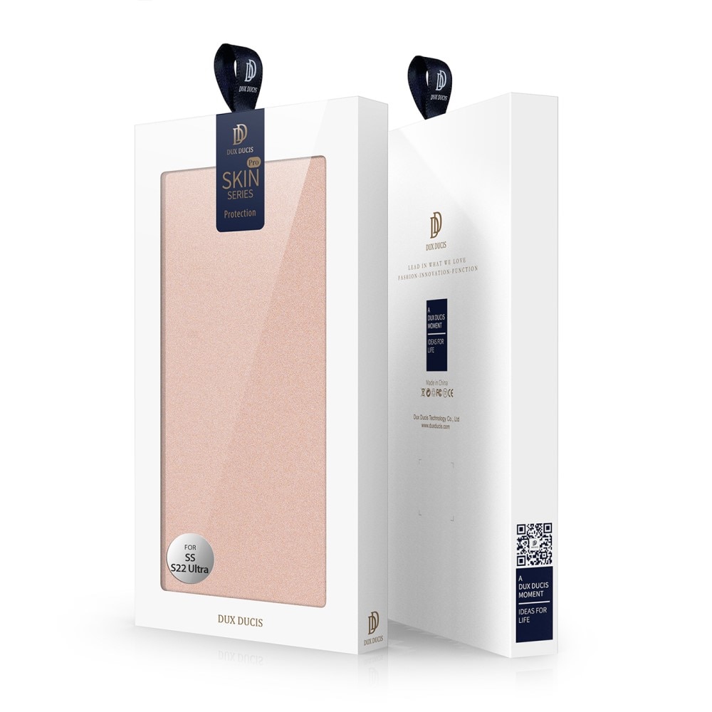 Cover portafoglio Skin Pro Series Samsung Galaxy S22 Ultra Rose Gold