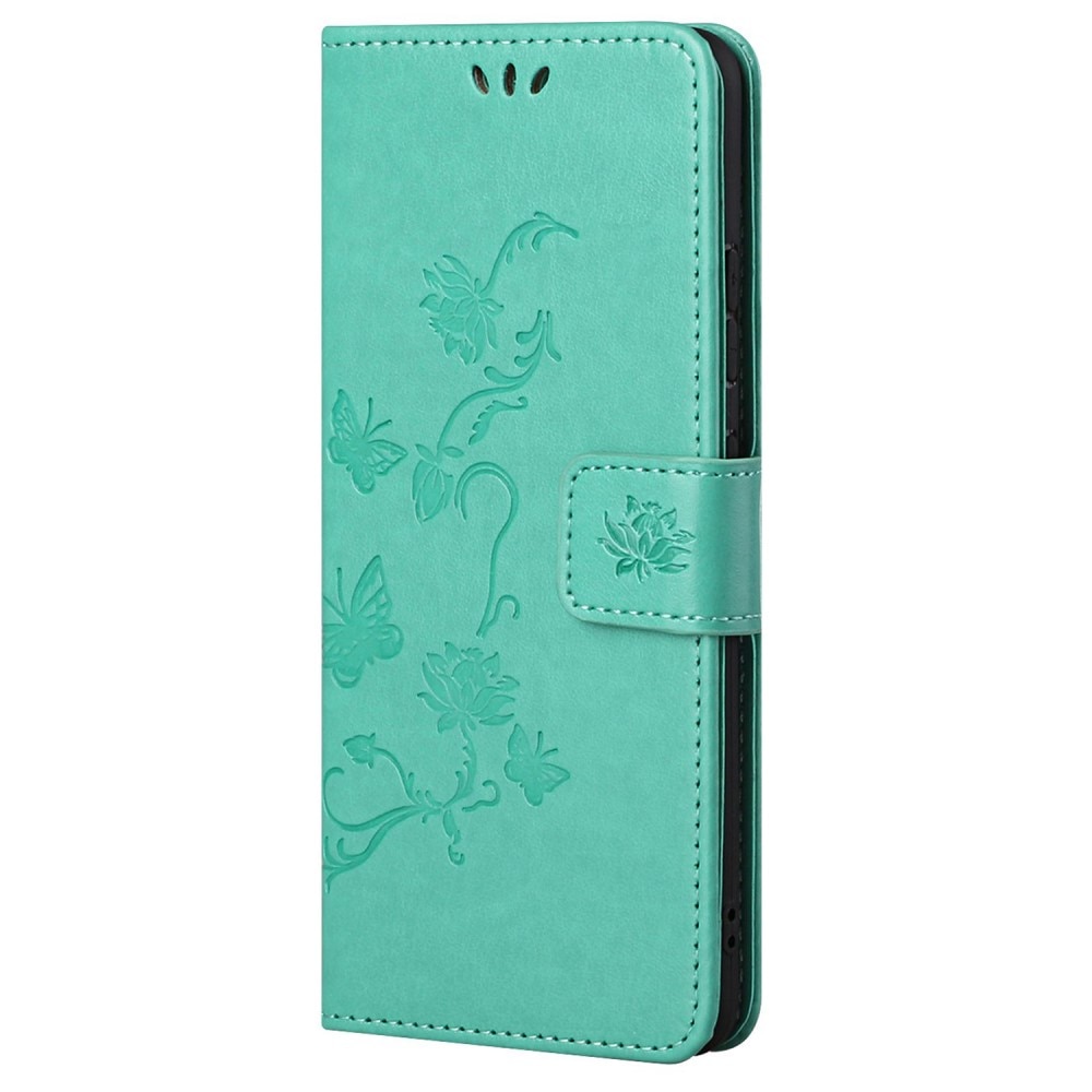 Custodia in pelle a farfalle per Samsung Galaxy A53, Verde