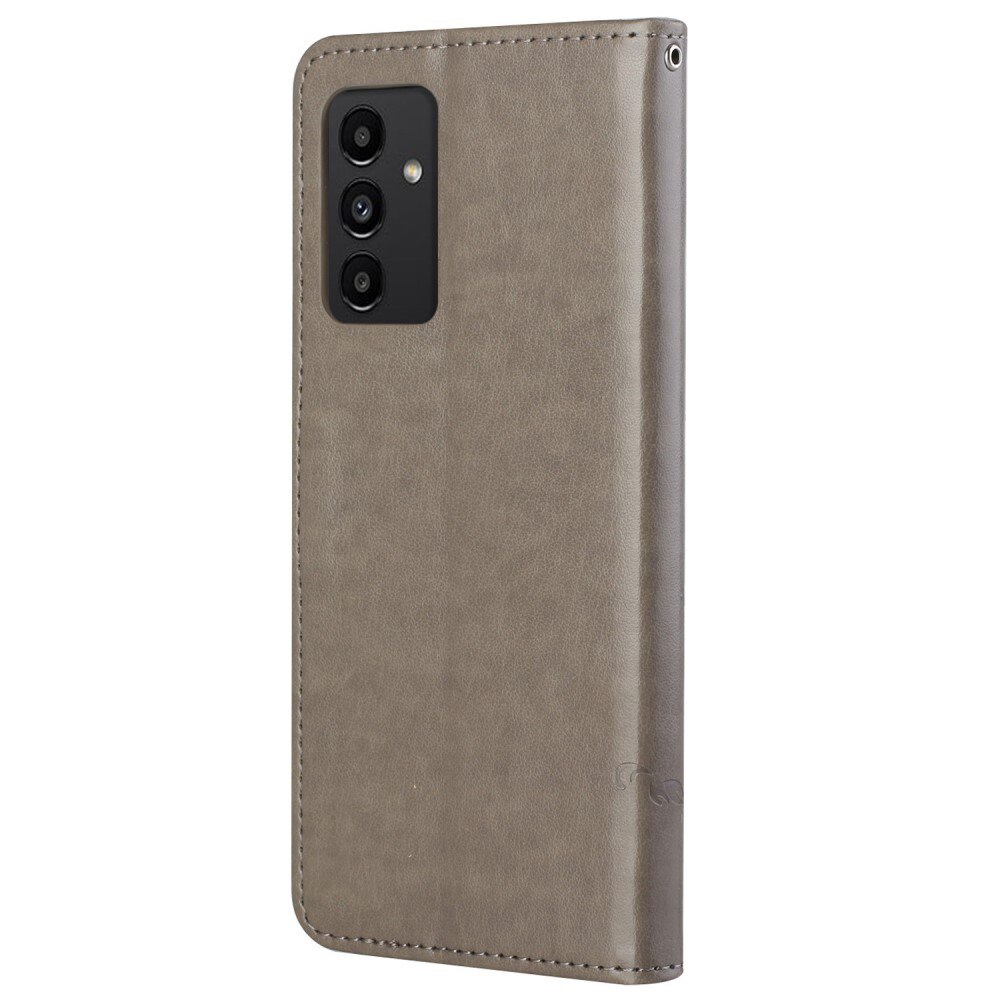 Custodia in pelle a farfalle per Samsung Galaxy A13, Grigio