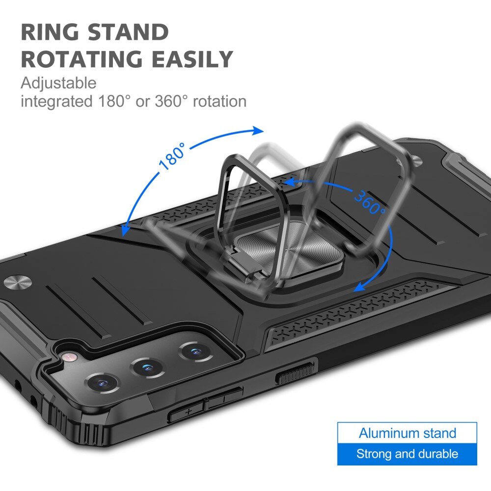 Cover ibride con anello Samsung Galaxy S22 Nero