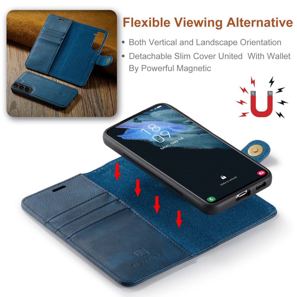 Cover portafoglio Magnet Wallet Samsung Galaxy S22 Plus Blu