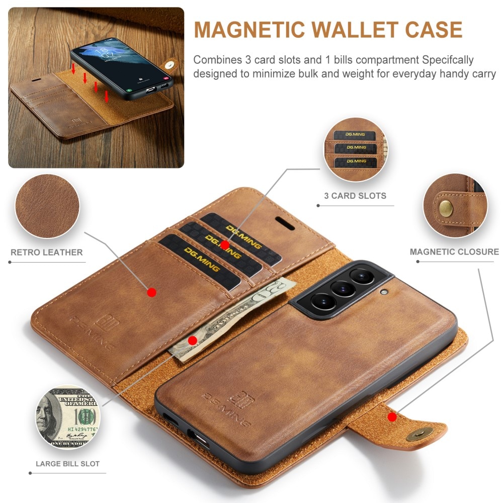 Cover portafoglio Magnet Wallet Samsung Galaxy S22 Plus Cognac