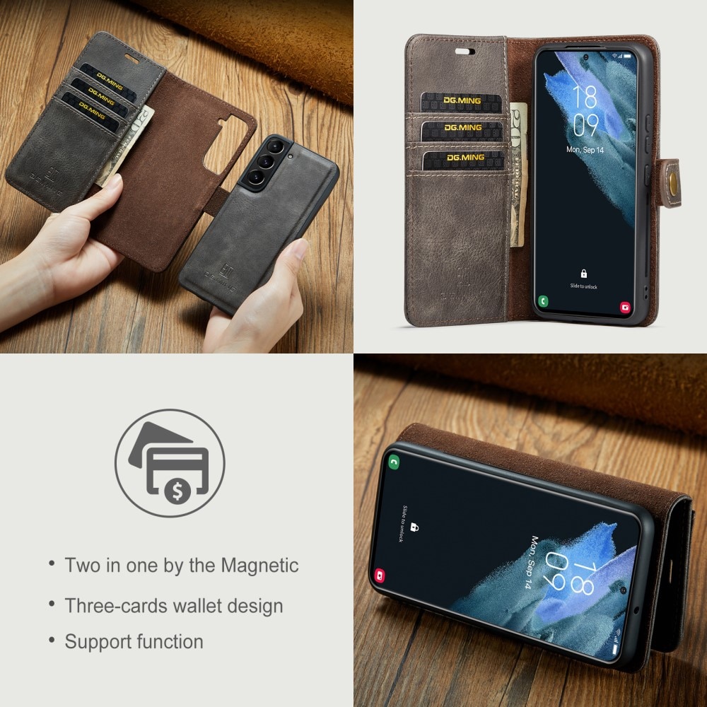 Cover portafoglio Magnet Wallet Samsung Galaxy S22 Plus Marrone