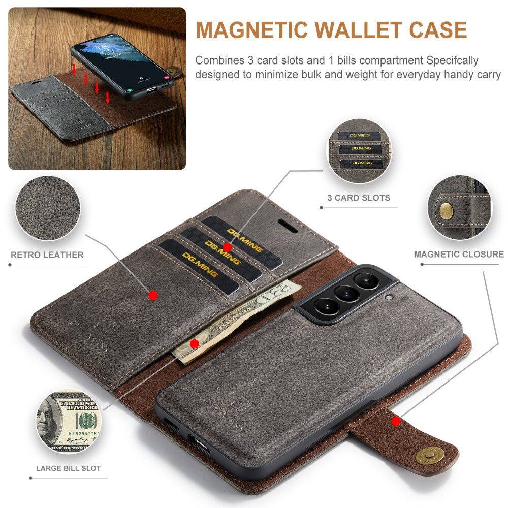 Cover portafoglio Magnet Wallet Samsung Galaxy S22 Plus Marrone