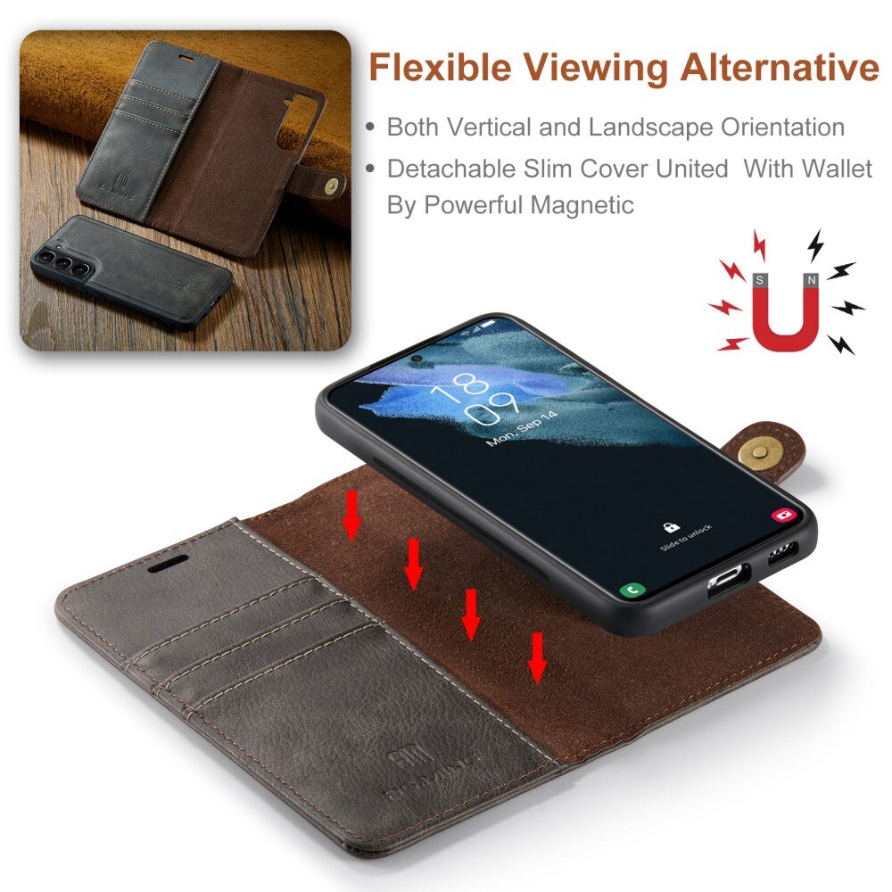 Cover portafoglio Magnet Wallet Samsung Galaxy S22 Plus Marrone
