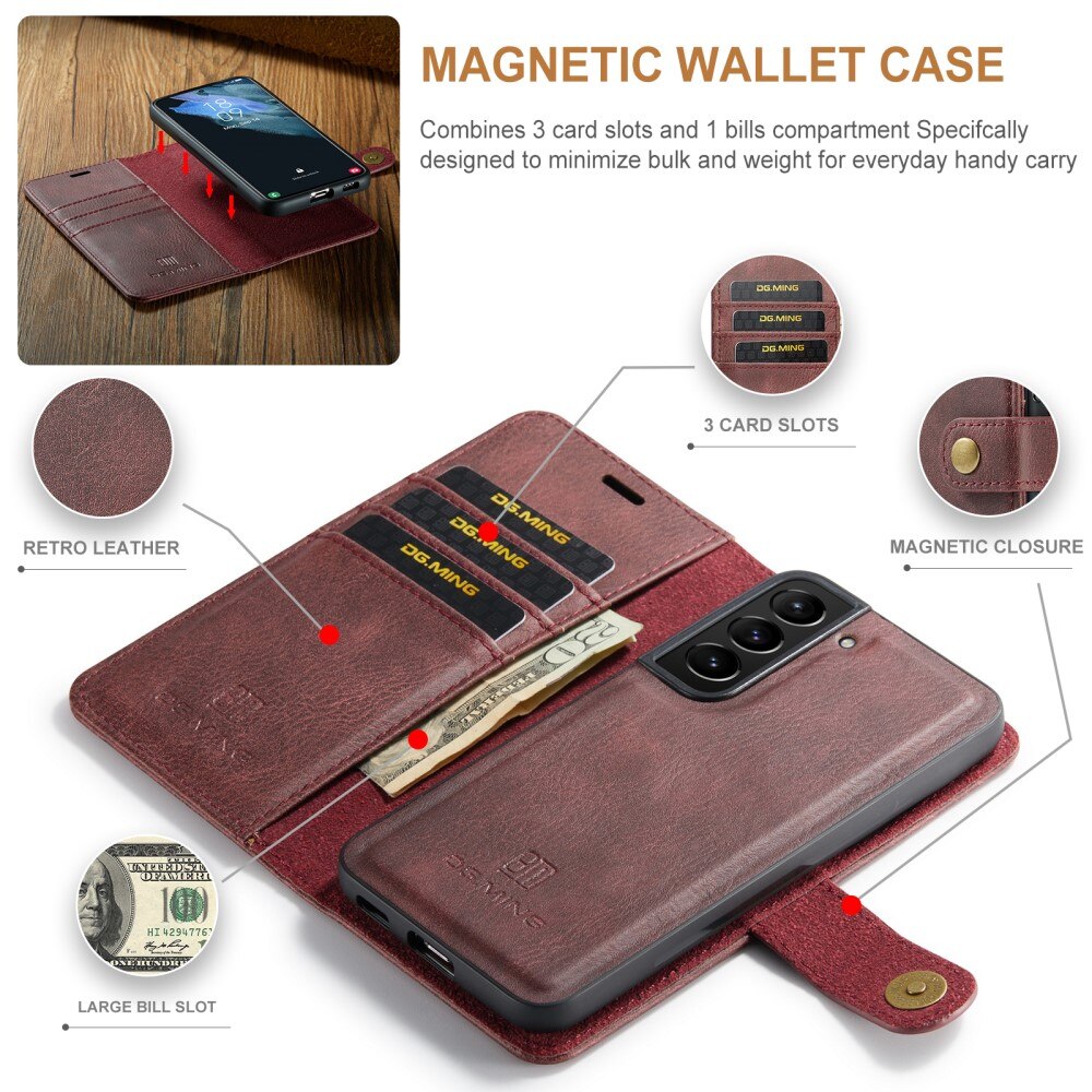 Cover portafoglio Magnet Wallet Samsung Galaxy S22 Rosso