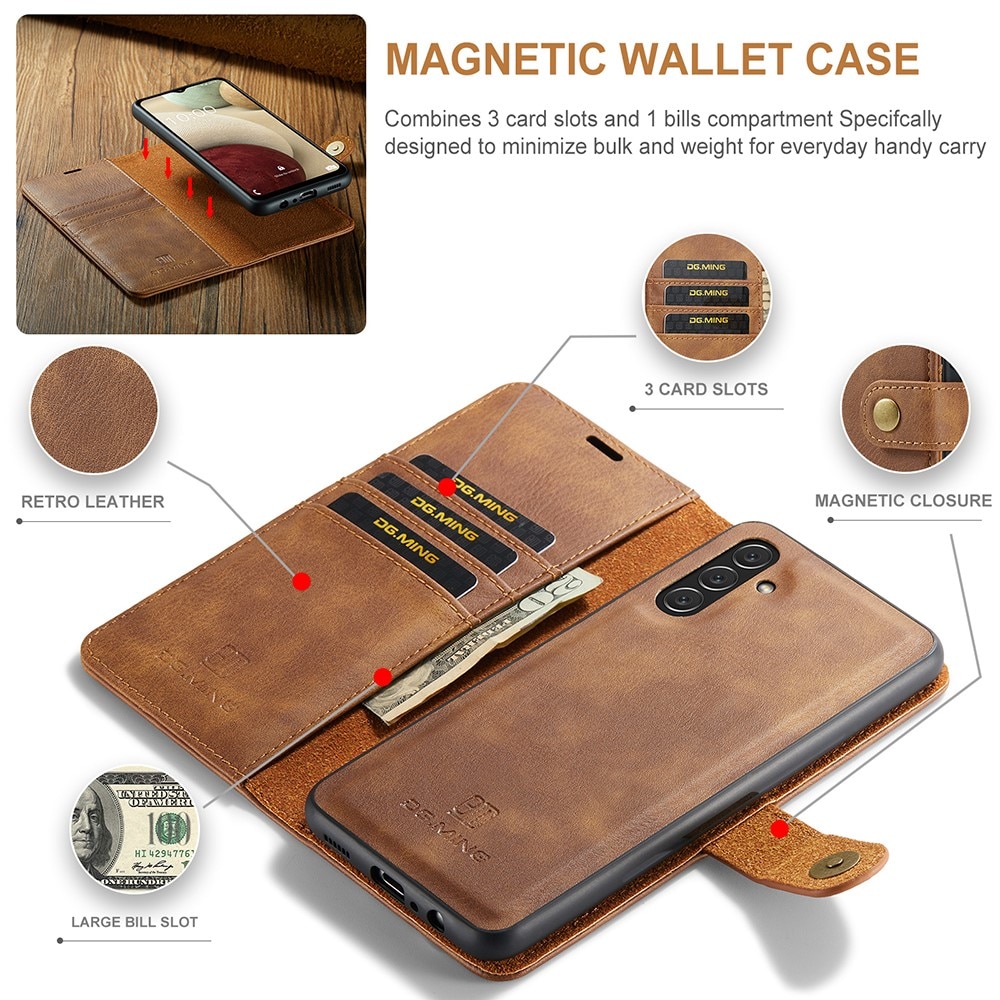 Cover portafoglio Magnet Wallet Samsung Galaxy A04s Cognac