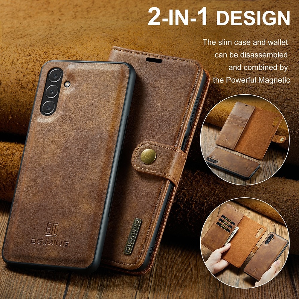 Cover portafoglio Magnet Wallet Samsung Galaxy A04s Cognac