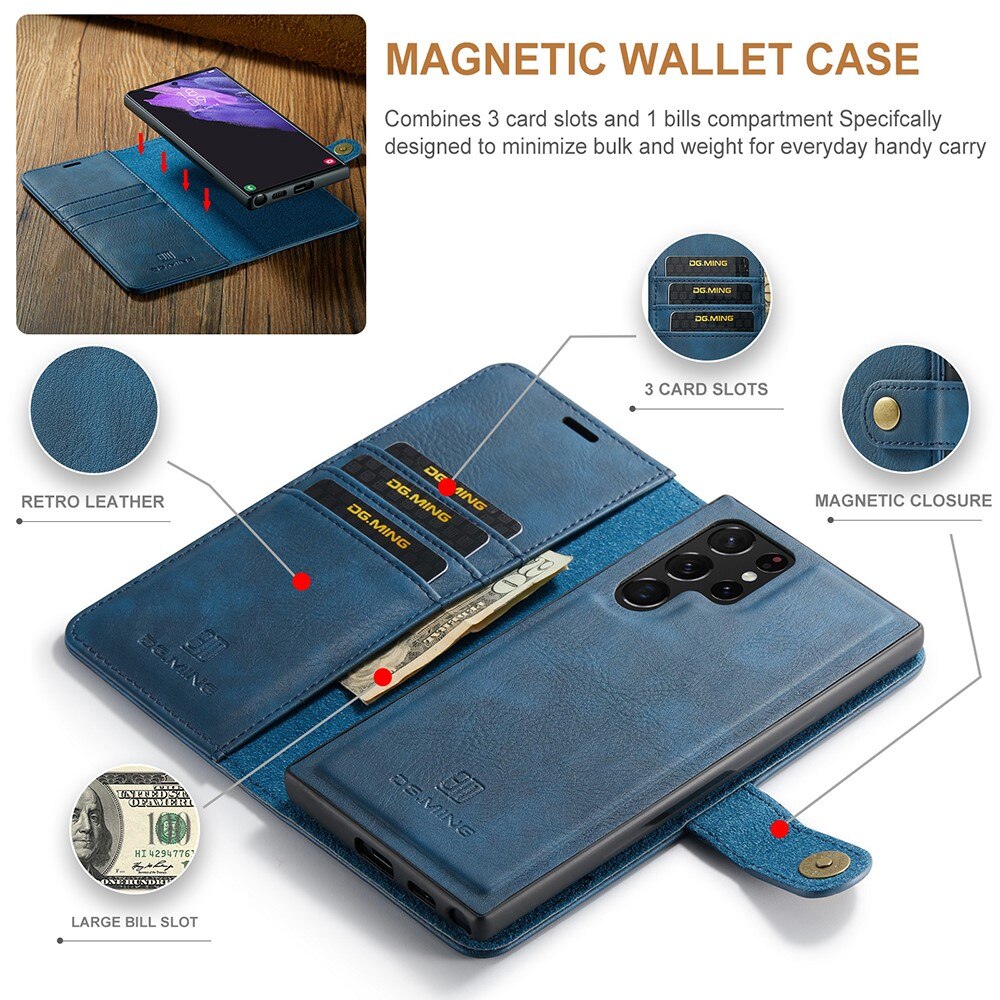 Cover portafoglio Magnet Wallet Samsung Galaxy S22 Ultra Blue