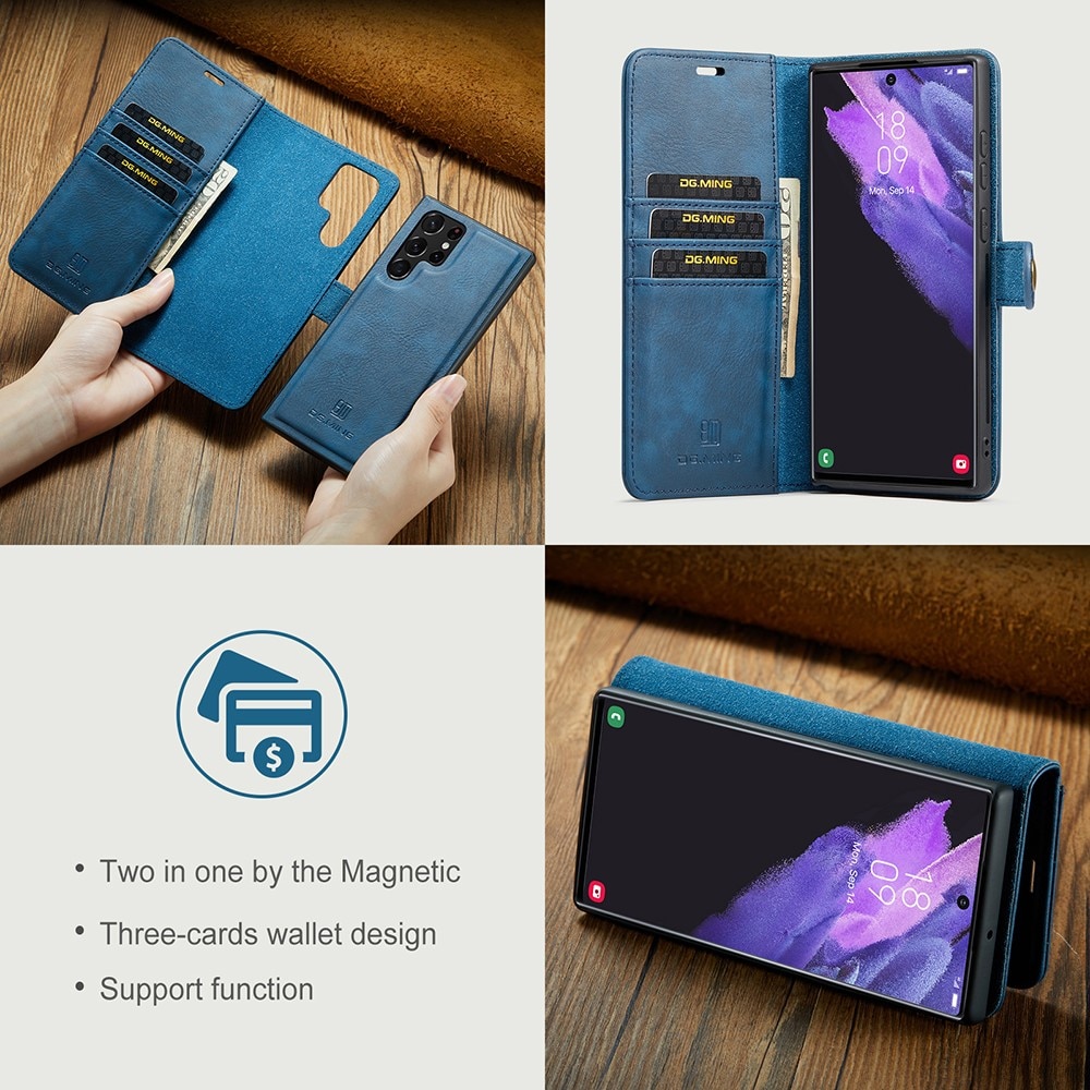 Cover portafoglio Magnet Wallet Samsung Galaxy S22 Ultra Blue