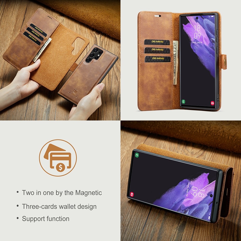 Cover portafoglio Magnet Wallet Samsung Galaxy S22 Ultra Cognac