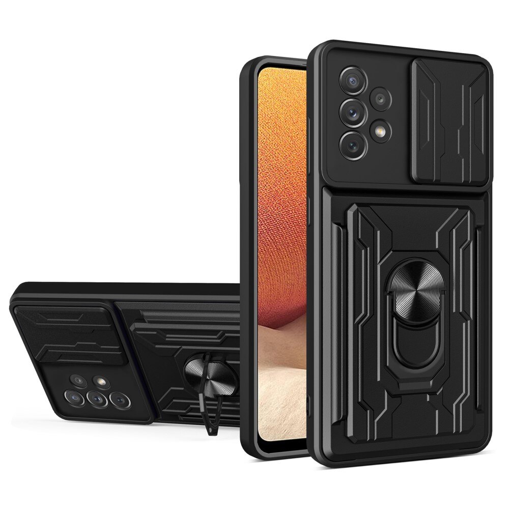 Hybrid Card Slot Case+Camera Protection Samsung Galaxy A33 Nero