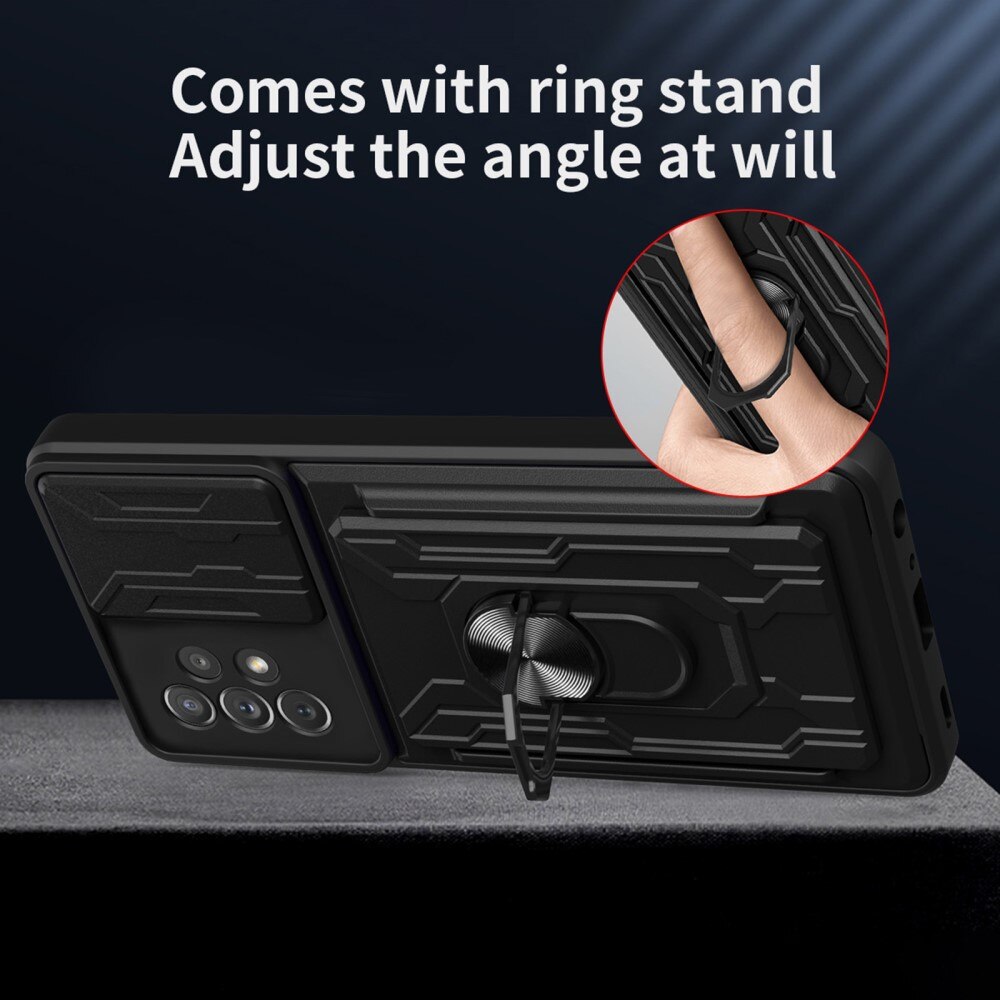 Hybrid Card Slot Case+Camera Protection Samsung Galaxy A33 Nero