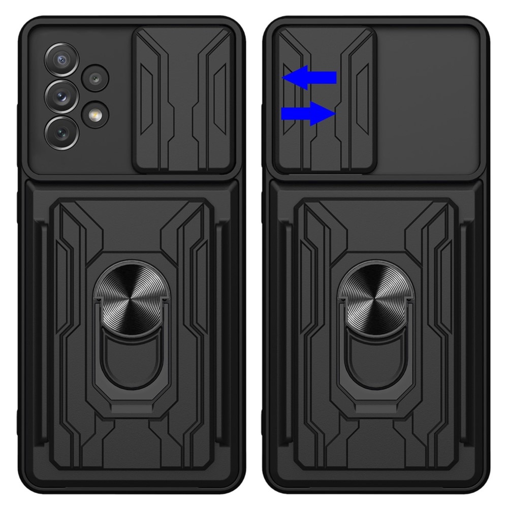 Hybrid Card Slot Case+Camera Protection Samsung Galaxy A33 Nero
