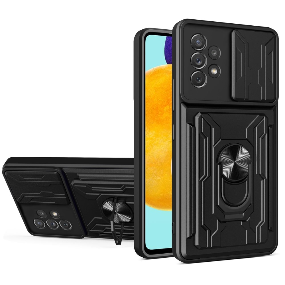 Hybrid Card Slot Case+Camera Protection Samsung Galaxy A53 Nero