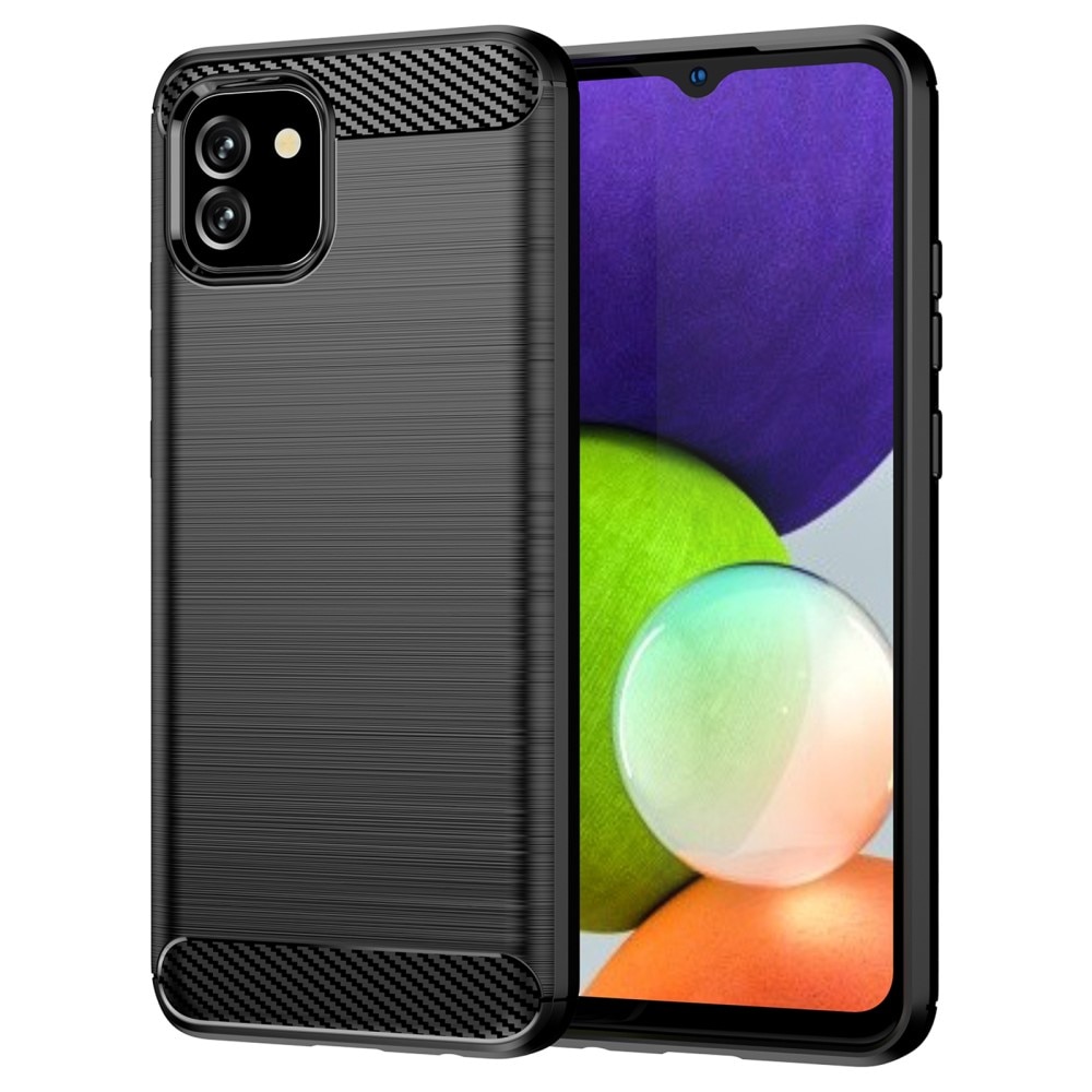 Cover TPU Brushed Samsung Galaxy A03 Nero