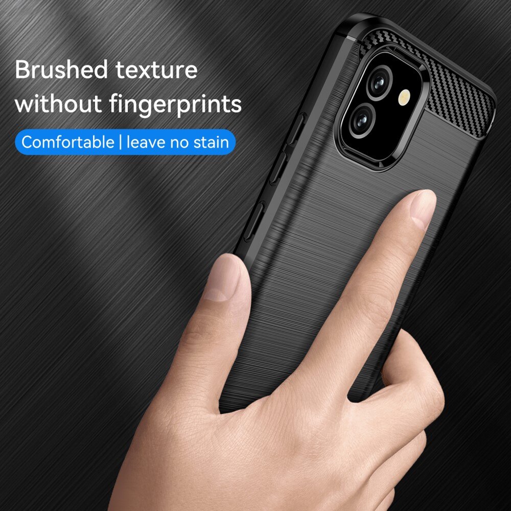 Cover TPU Brushed Samsung Galaxy A03 Nero
