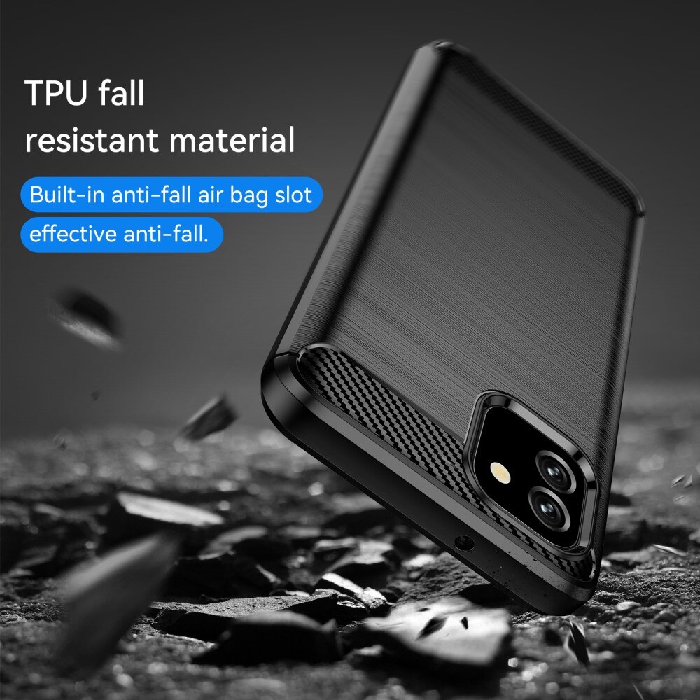Cover TPU Brushed Samsung Galaxy A03 Nero