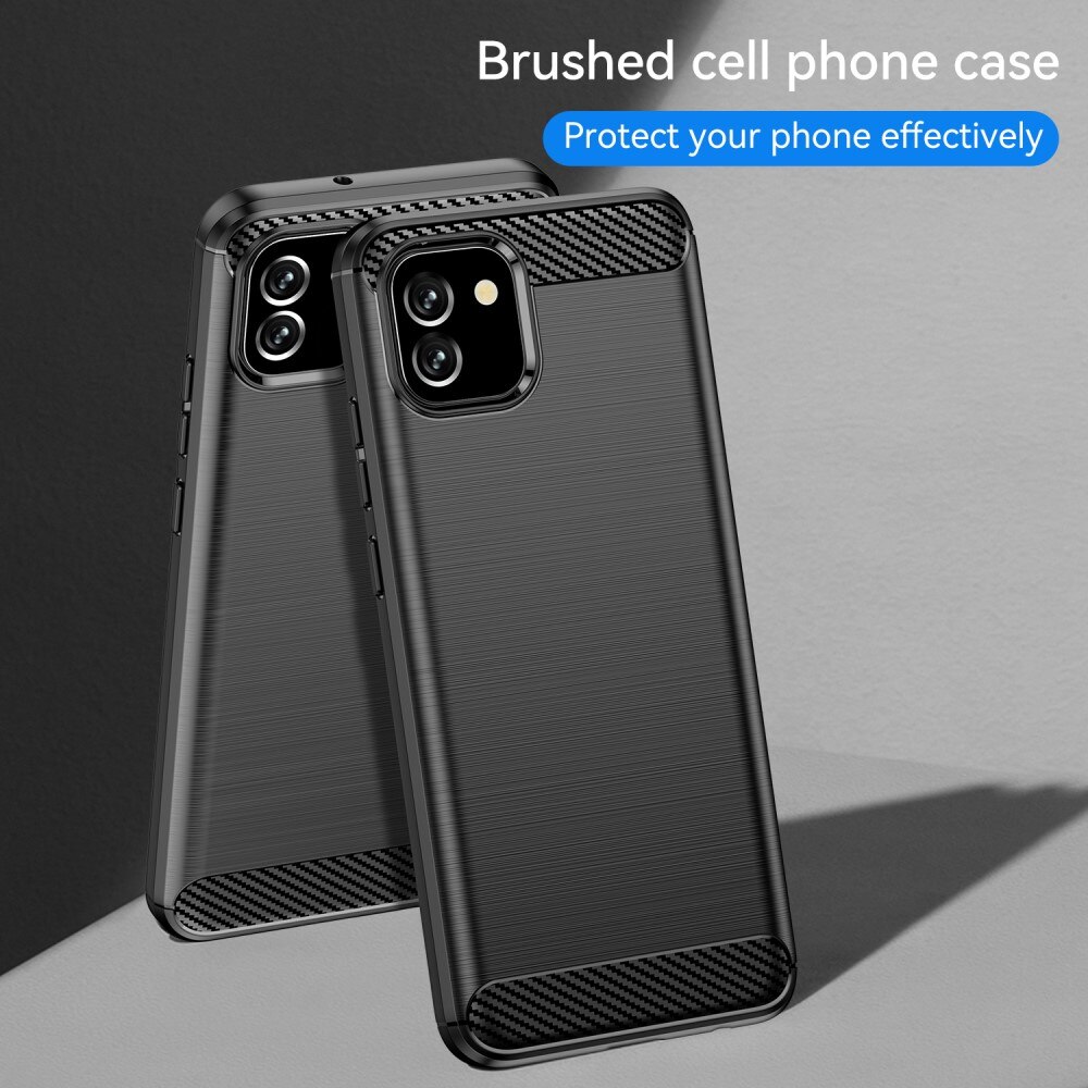 Cover TPU Brushed Samsung Galaxy A03 Nero