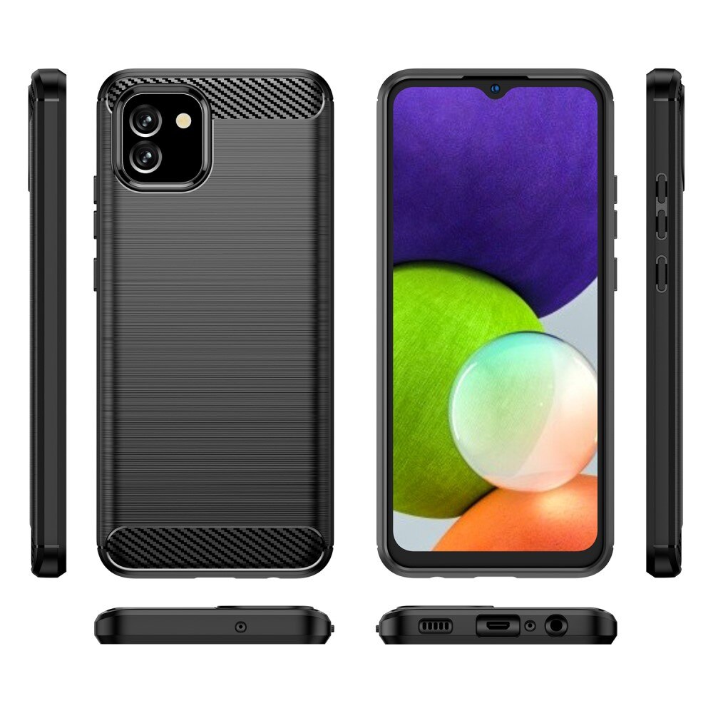 Cover TPU Brushed Samsung Galaxy A03 Nero