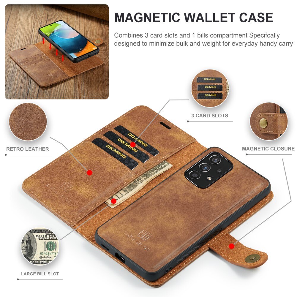 Cover portafoglio Magnet Wallet Samsung Galaxy A53 Cognac