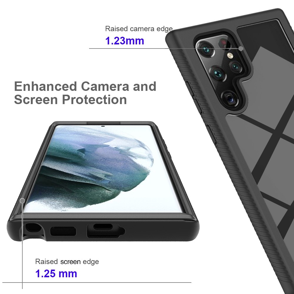 Cover protezione totale Samsung Galaxy S22 Ultra Nero