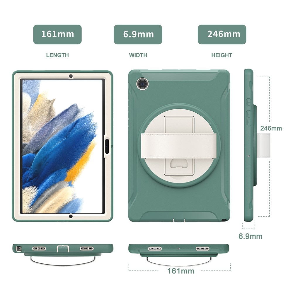 Custodia ibrida antiurto Samsung Galaxy Tab A8 10.5 verde