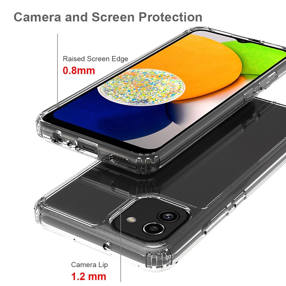 Cover ibrido Crystal Hybrid per Samsung Galaxy A03, trasparente