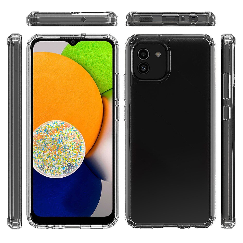 Cover ibrido Crystal Hybrid per Samsung Galaxy A03, trasparente