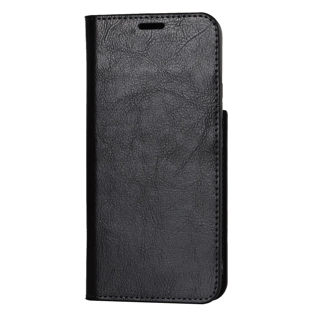 Cover Portafoglio in vera pelle Samsung Galaxy S22 Plus nero