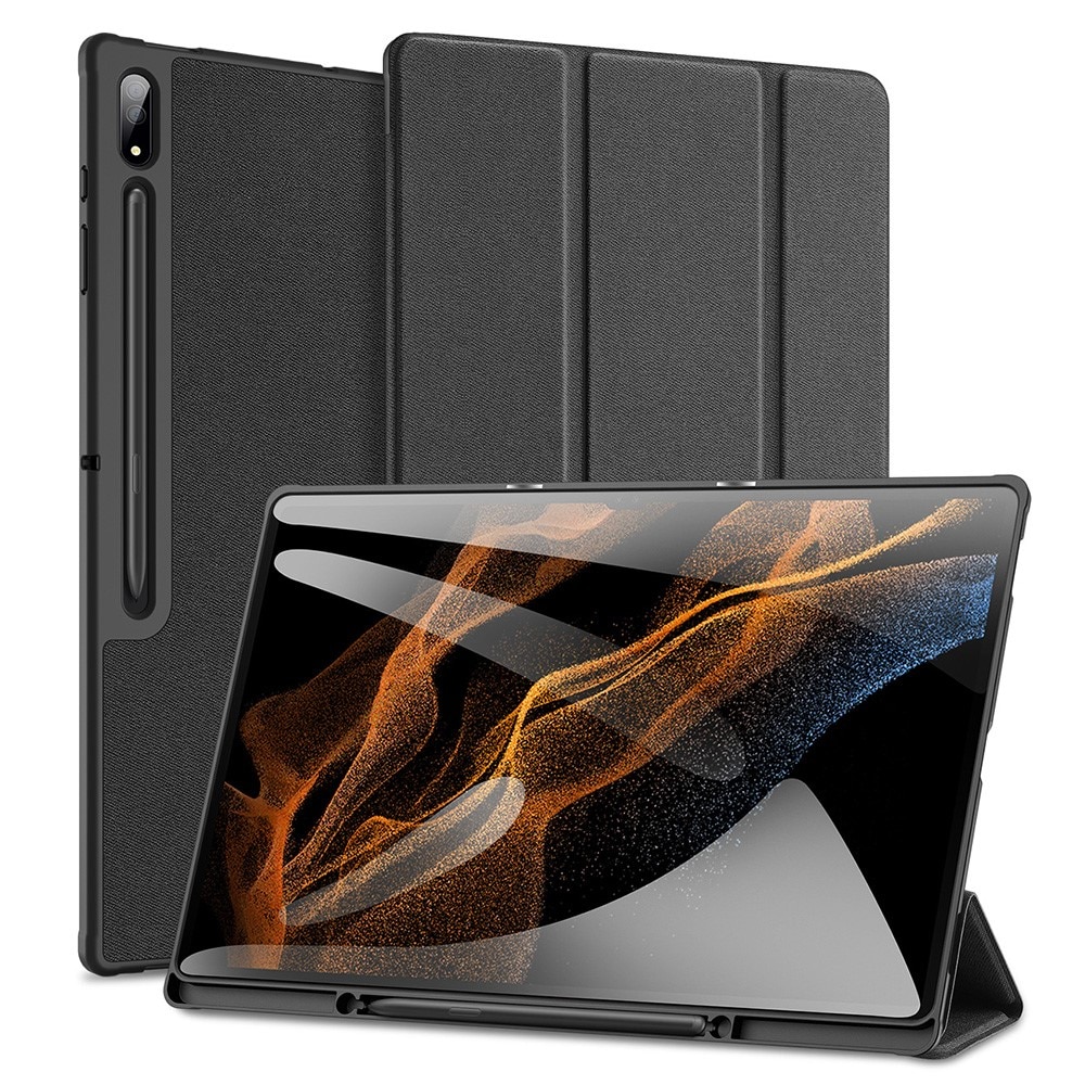 Cover Domo Tri-Fold Samsung Galaxy Tab S8 Ultra Black