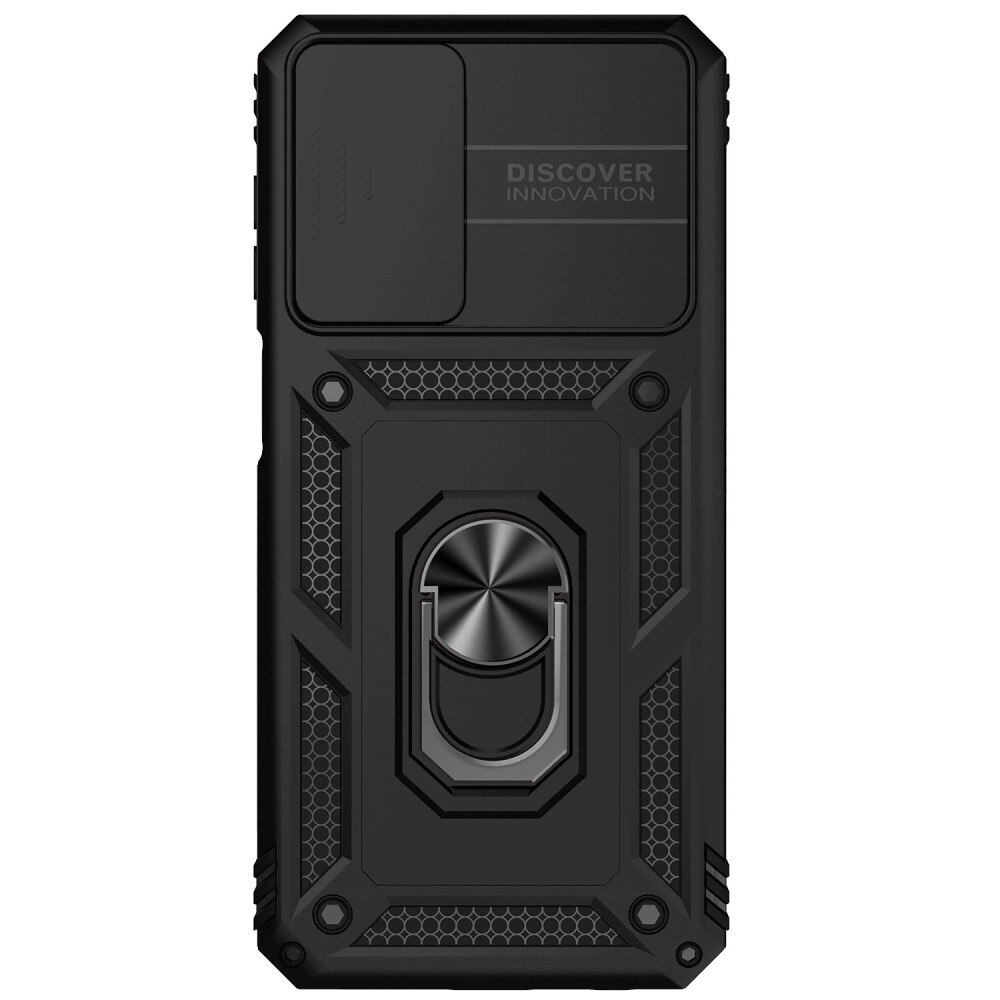 Cover ibride con anello e protezione fotocamera Samsung Galaxy A23 Nero