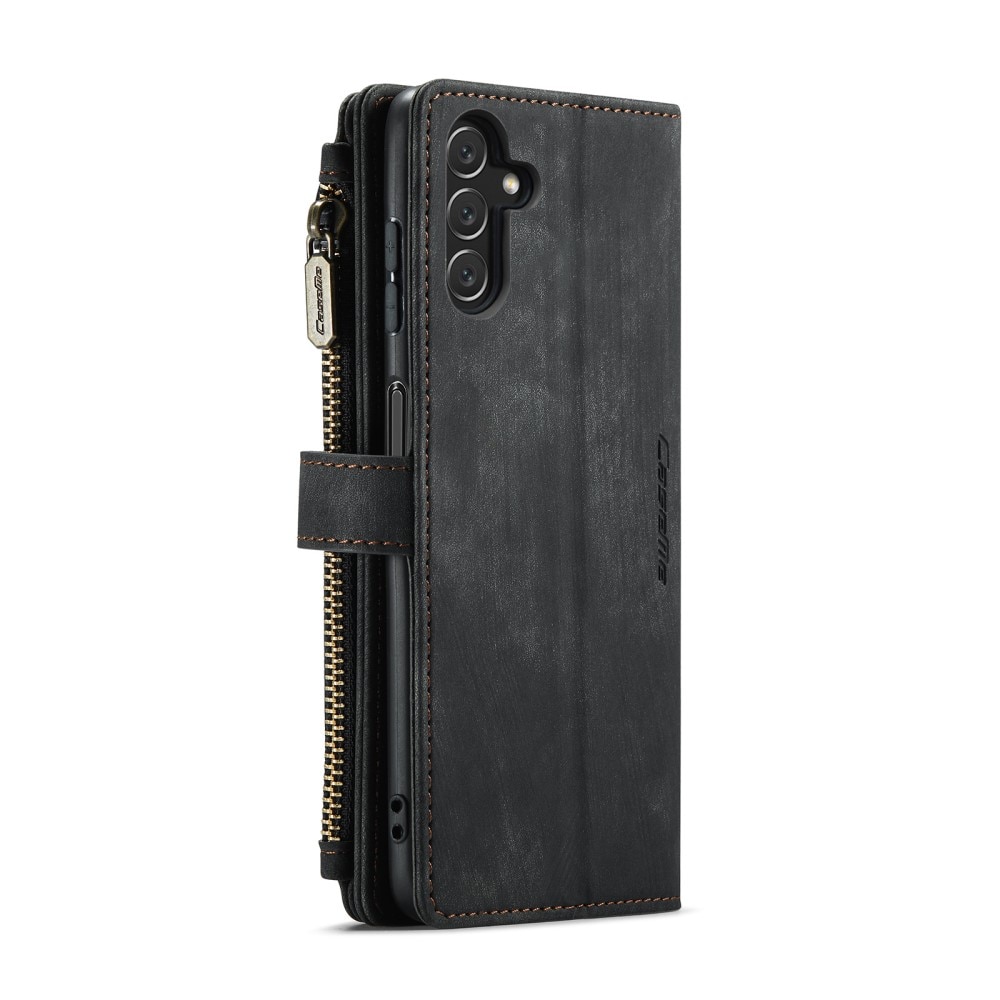 Custodie a portafoglio Zipper Samsung Galaxy A04s Nero