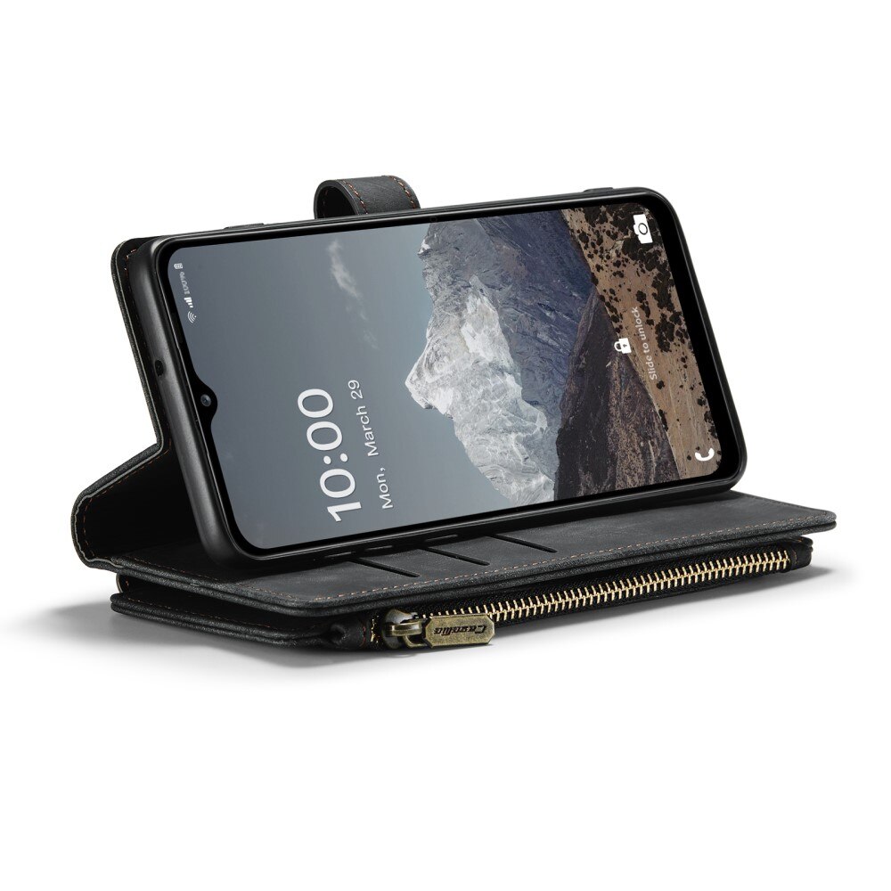 Custodie a portafoglio Zipper Samsung Galaxy A04s Nero