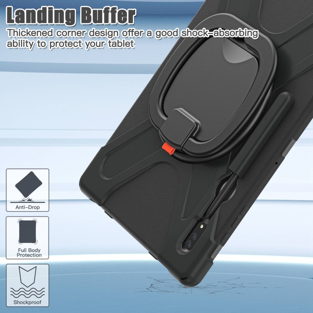 Cover ibrida con supporto e tracolla Samsung Galaxy Tab S8 Ultra nero