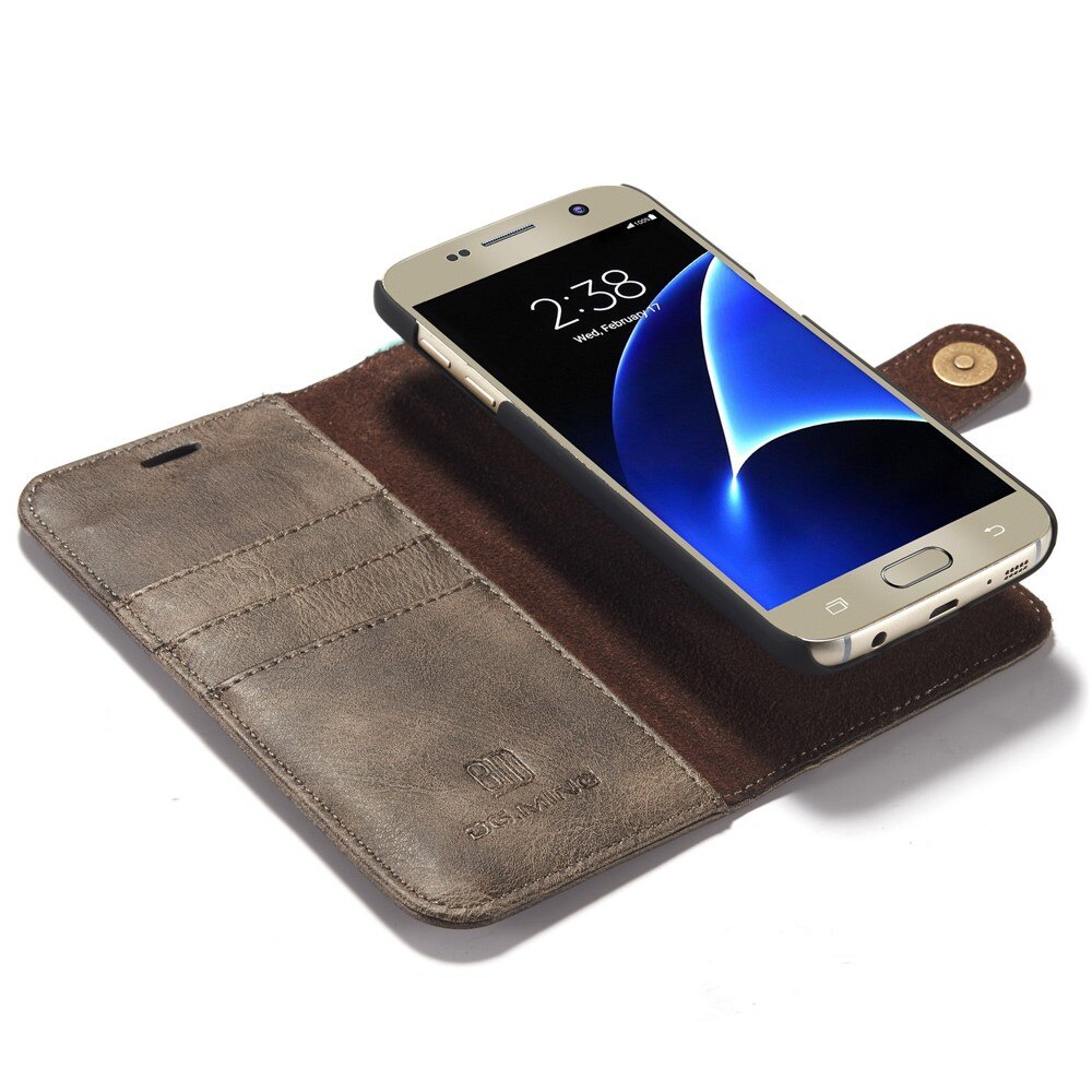 Cover portafoglio Magnet Wallet Samsung Galaxy S7 Marrone