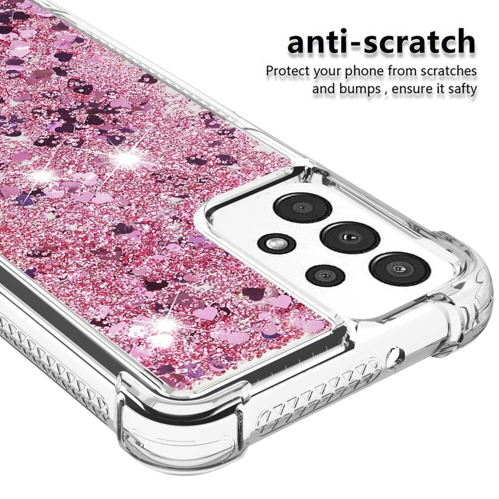 Cover Glitter Powder TPU Samsung Galaxy A13 Rosa