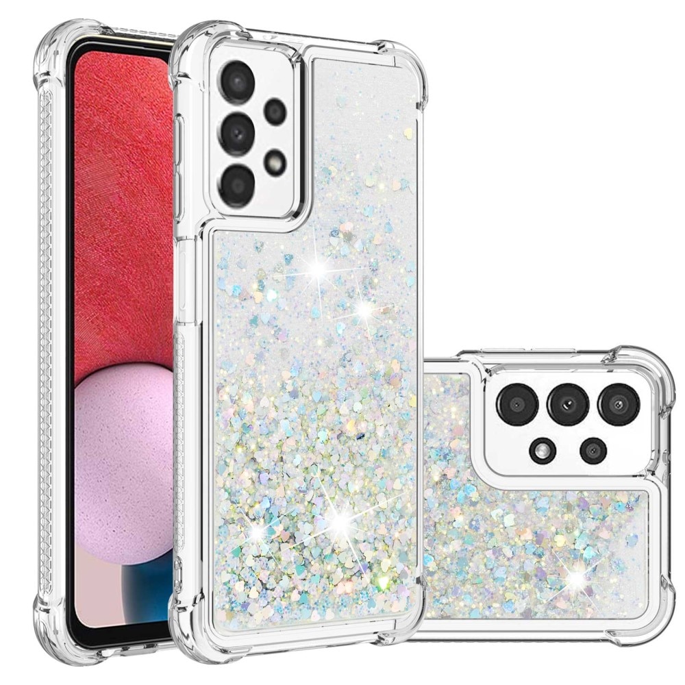 Cover Glitter Powder TPU Samsung Galaxy A13 D'argento