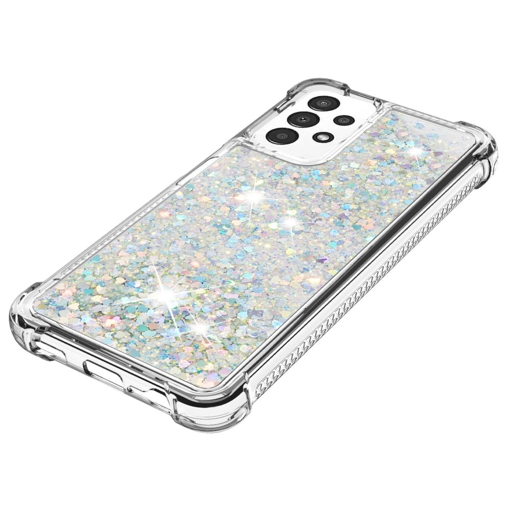 Cover Glitter Powder TPU Samsung Galaxy A13 D'argento