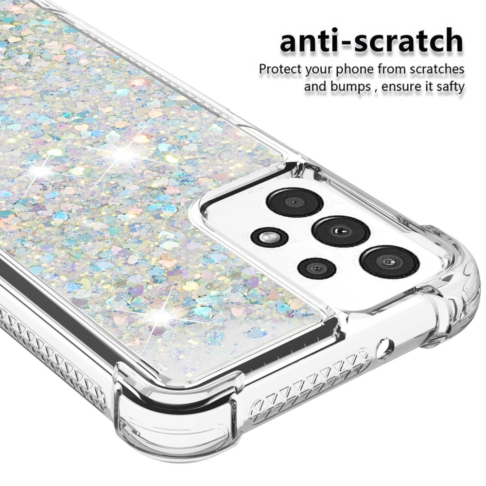 Cover Glitter Powder TPU Samsung Galaxy A13 D'argento