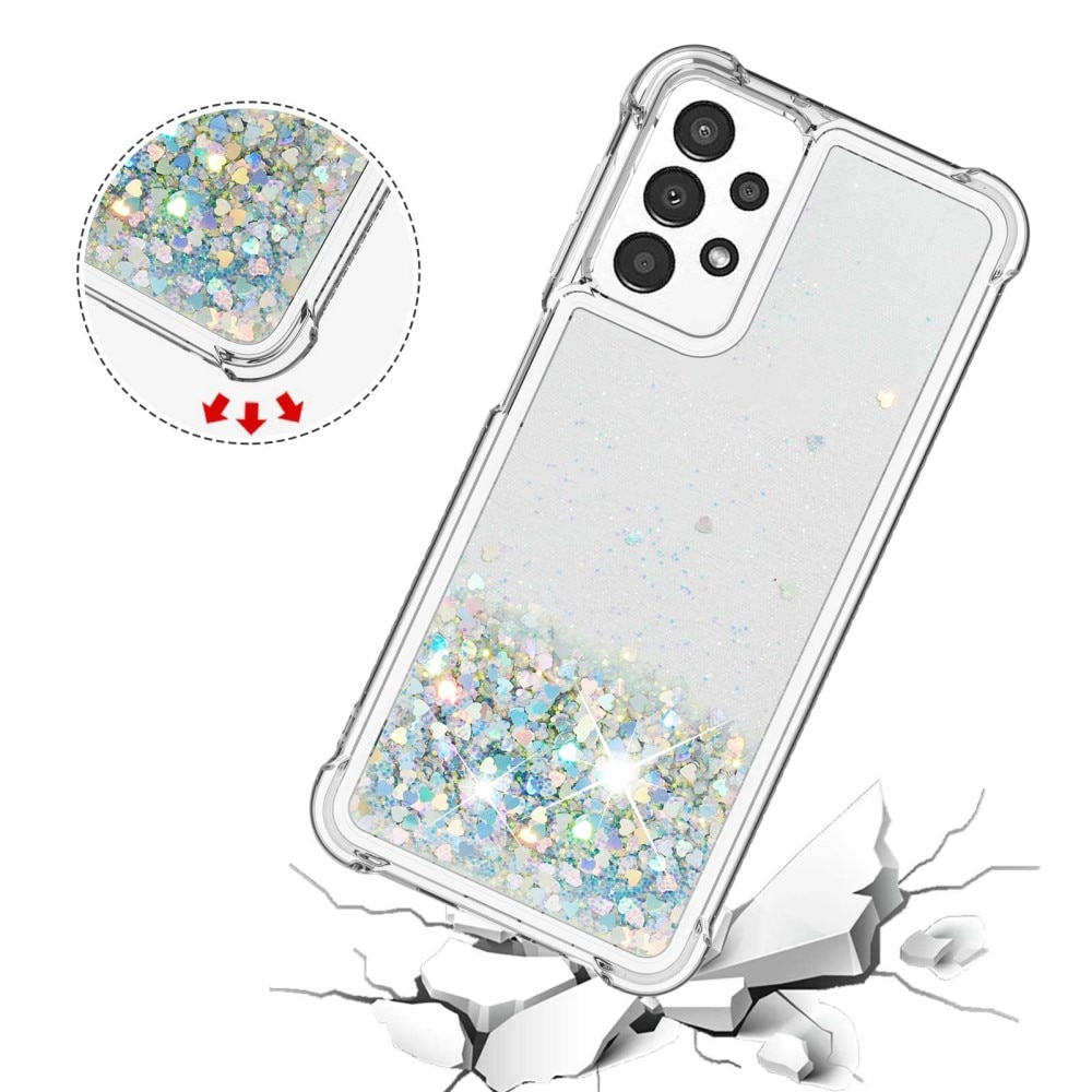 Cover Glitter Powder TPU Samsung Galaxy A13 D'argento