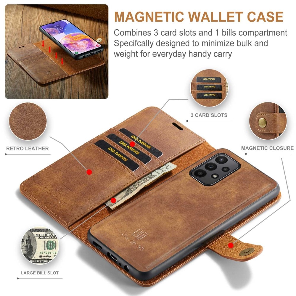 Cover portafoglio Magnet Wallet Samsung Galaxy A23 Cognac