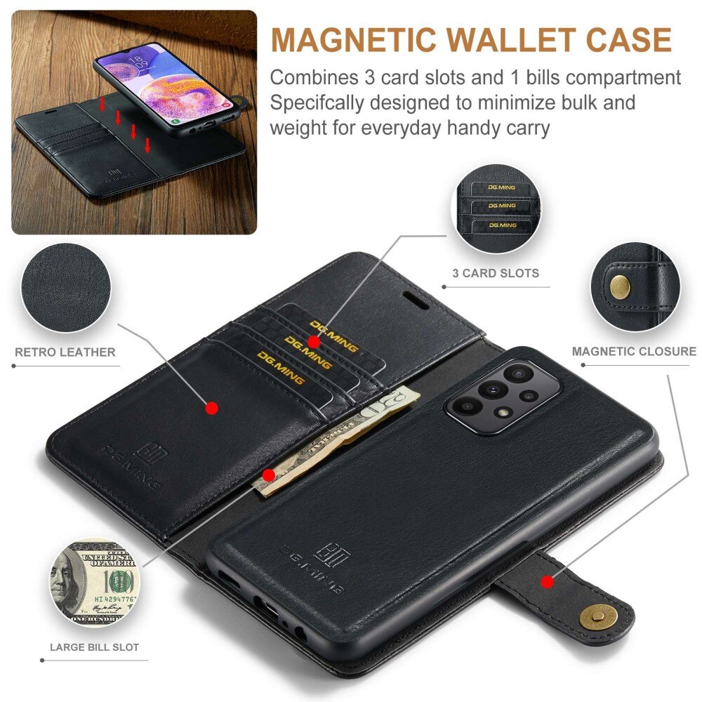 Cover portafoglio Magnet Wallet Samsung Galaxy A23 Nero